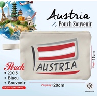 Souvenir Bag Wallet Pouch Typical Austria Salzburg Souvenir White Blacu Material Many Premium Gift I