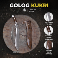 Jawara Pisau | Golsem Golok Sembelih Kukri Gurkha Tebas Kayu dan Bambu Super Tajam