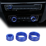 Car Center Console Air Conditioner Knobs Ring Trim Compatible with BMW 1 2 3 4 Series F30 F34 F46 GT
