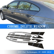 Glossy Black Chrome Delete Window Trims For For Volkswagen CC 2009-2018