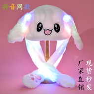 ~~ Same Style Luminous Bunny Hat Ears Meeting Bunny Hat Cute Plush Toy Warm Hat
