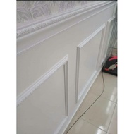 Wainscoting PVC DIY Bercorak Pure White/Border/Frame/ 4kaki Panjang(1200mm)