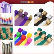 [PETSOLA] 6 Rolls Crepe Paper Streamers, Party Decorations, Decorative Background