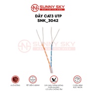 Non-reinforced 4-core network cable - UTP CAT3 network cable (Free network beads included)