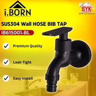 SYK IBORN IB615001-BL SUS304 Hose Bib Wall Tap Kitchen Bathroom Sink Water Tap Kepala Paip Air Dapur