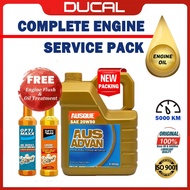 DUCAL AUS SERIES Engine Oil SAE 20W50 API SL/CF 4 Litres ( FREE Oil Treatment  & engin flush）& ( FRE