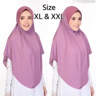 SIZE XXL - Alfaro tudung sarung instant DENIM labuh ada tag besi