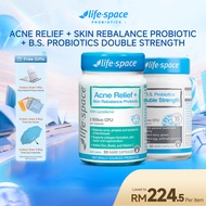 Life-Space Acne Relief Probiotic + LIFE-SPACE B.S. PROBIOTICS DOUBLE STRENGTH CAPSULE