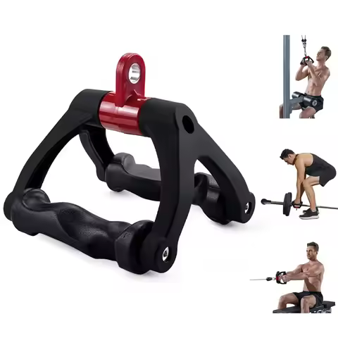 Ergonomics V-Shaped Rowing Bar 360°Rotating V-Handle Biceps Triceps Back Workout T-bar Row Handle LA