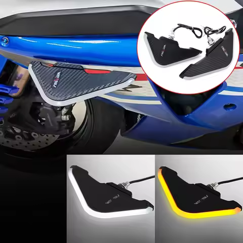 Dynamic LED Turn Signal Light Side Wing For KAWASAKI NINJA250 300 400 650 ZX6R ZX10R Ninja 1000SX YZ