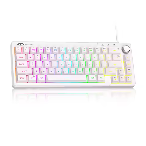 MageGee TS68 Mini 60% RGB Gaming Keyboard 68 Keys Wired RGB Gaming Keyboard with Customized