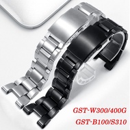 Stainless Steel Strap for Casio G-SHOCK Watch Band GST-W300/S130 GST-400G/410G GST-B100 Metal Men's Watches Bracelet