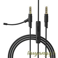 [jiuy] 3. 5mm Gaming Headset Cable Headset Cable Extension with Microphone 1.2M Long