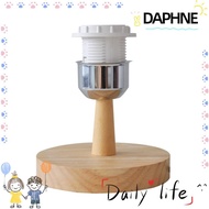 DAPHNE Lamp Base Holder, E27 On  Switch Wooden Lamp Holder, Universal EU Plug Solid Wood Bedside Lam