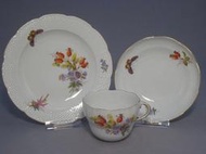 麥森 Meissen Coffee Set 麥森蝴蝶花卉咖啡杯盤組 (3pcs/set)