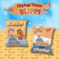 chip bag chip bag tema BLIPPI bag birthday goodies happy birthday BLIPPI
