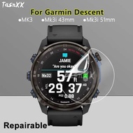 3Pcs For Garmin Descent MK3 MK3i 43mm 51mm SmartWatch Clear Ultra Slim Soft Hydrogel Repairable Film