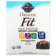 Garden of Life, Organic Fit, High Protein Weight Loss Bar, Chocolate Fudge, 12 Bars, 1.94 oz (55 g) 