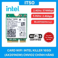 Intel Killer AX1650i CNVIo2 WIFI Card for WIFI 6 standard laptop with integrated Bluetooth 5.2