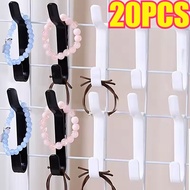5-20Pcs Plastic Mesh Panel Hangers Hooks - for Jewelry, Key, Clothes Display - Multi-Purpose, Portab