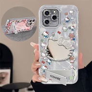 for OPPO Reno 10 8Z 7Z 5 6 5G A6 A3 PRo A3X Find X9 X8 A74 A95 A18 A38 A78 A58 Phone Case Kitty Mirr