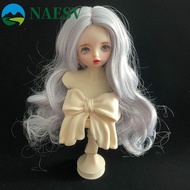 NAESV Bjd Doll Wig, Multicolor Curly Hair BJD SD Doll Hair, SD DIY Doll Wig High Temperature Fiber C