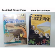 Quaff Kraft Sticker Paper/ Matte Sticker Paper