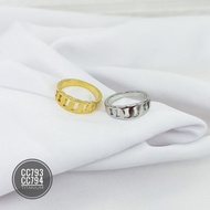 Cincin Titanium Model Rantai Kilau CC793/CC794 Cincin Titanium Anti Karat