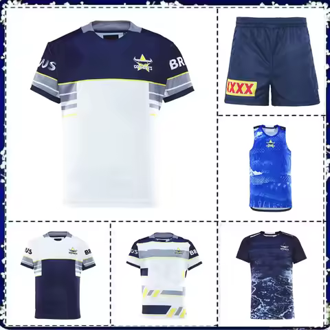2026 Queensland Cowboys Home Away TRAINING Rugby kids Jersey 2026 Cowboys MEN'S HOME JERSEY size S-5