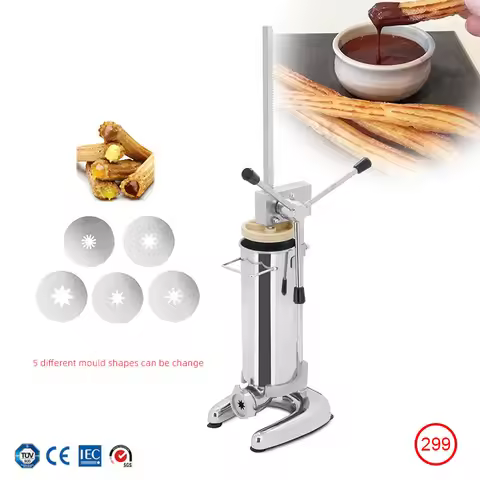 2L/3L Churros Machine Nutella Sauce Churros Spain Deep-fried Dough Stick Machine Night Market Snacks