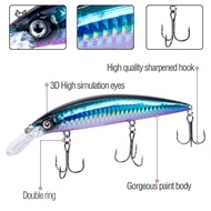 [XON] 1Pc 130mm/36g Simulation Minnow Fishing Lure Laser Engraving Long Casting Hard Lure With 3 Tre