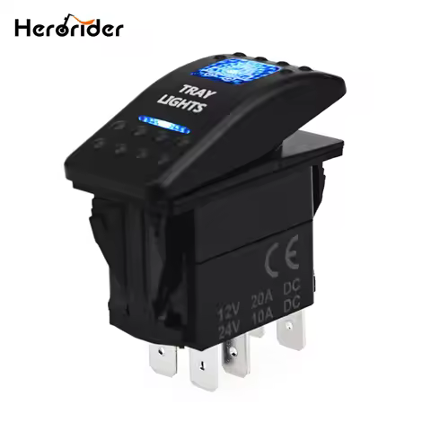 Herorider Car Boat Truck Lighted Toggle Switch 12v ON-OFF Waterproof Toggle Rocker Reverse Rear LED