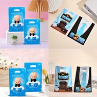 10/30Pcs Boss Baby Themed Party Bags, Blue Cartoon Baby Boss Plastic Goodie Bags for Children Birthd