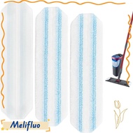 MELIFLUO Reusable Microfiber Mop Pad, Washable Removable Flat Mop Replacement Cloth, Durable Cotton 