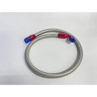 [ READY STOCK ] 30365 - S/Steel Oil Cooler Braided Hose AN10 ~ 1 meter with fitting  RED BLUE stainl