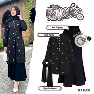 Shrenaoutfit - 3 IN 1 Eid Outfit Set (Tunic sabila + Mermaid Skirt + Pashmina) Raya Series Outfit - 