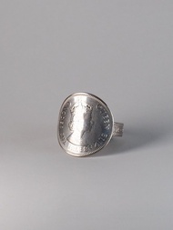 香港銀色伍毫戒指配銀色伍毫