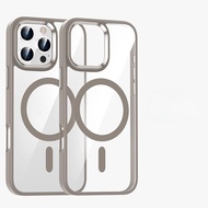 For IPhone 16e Metal Lens Protective 16 Pro Max 15 Plus Case Suitable for 2-in-1 Transparent 16E Mag