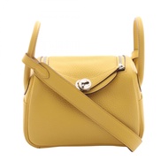 【二手】愛馬仕 (Hermes) Lindy Mini 琥珀黃單肩包 079086CK 琥珀黃 其他 Lindy Mini 琥珀黃 女士 二手 A