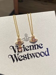 【全新現貨】高版Vivienne Westwood西太后香檳金單鑽人魚淚項鍊｜香港順豐包郵