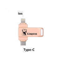 【รับประกัน 5 ปี】King/ston U Disk Type-C Interface Adapter แฟลชไดรฟ์ Mini Dual Hard Disk OTG USB เข้า