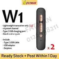 W1 Handy Walkie Talkie Lightweight Headset Tranceiver Type C USB Charge Charging 16 Preset channel