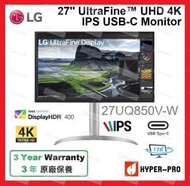 LG - 27UQ850V-W 27'' UltraFine™ UHD 4K IPS USB-C 高畫質顯示器