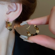 Playful Dice Charm Hoop Earrings for Edgy Trendy Daily Looks