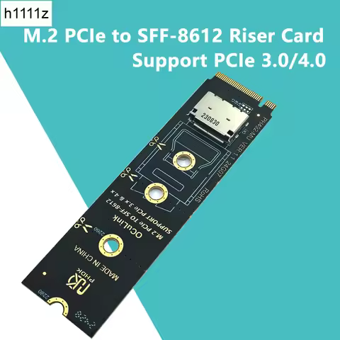 NVME to OCulink Riser Card 2230-2280 M.2 PCIe X4 M Key to SFF-8612 Female Adapter Converter Support