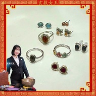 玄数女王  各式水晶配件  ( 结缘价）超七小耳钉 / 石榴石耳钉 / 黑金超戒指 / 碧玺四叶草戒指 The Numerology Queen – Various Crystal Accessori