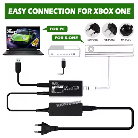 EU/US/UK Plug AC Adaptor USB 3.0 Kinect Adapter for Xbox One/Xbox One Slim AC Adapter Power Supply F