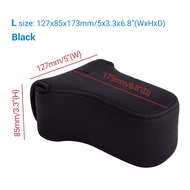 JJC Camera Case Neoprene Waterproof Lens Pouch Bag Camera Protector for Fujifilm XE4 XT30II XA3 XA2 XA1 with 35mm Lens for Fujifilm XS10 XT30 XT20 XT10 with 16-50mm Lens for Olympus E-PL8 for Canon EOS M50 M5 for Sony ZV-E1 a7C Camera