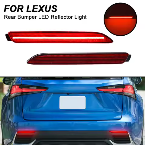 Rear Bumper LED Reflector Tail Brake Stop Light 2PCS Red Side Marker Lamps For Lexus GX470 NX300t NX