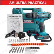 MAKlTA Cordless Drill 149V Drill Power Tool 2 batteries 1 Charge Rechargeable Drill Bit Set for Metal Wood and Concrete Makita Power Tools Drill Set Impact Drive Tool